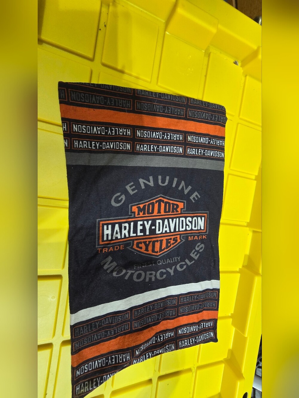 Harley-Davidson Black, Orange & White Logo Bandana Scarf